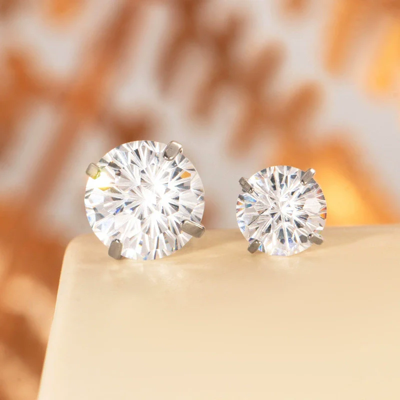 Wholesale Earrings Titanium Steel Inlaid Zircon Geometric Sweet Style For Women - Image 13