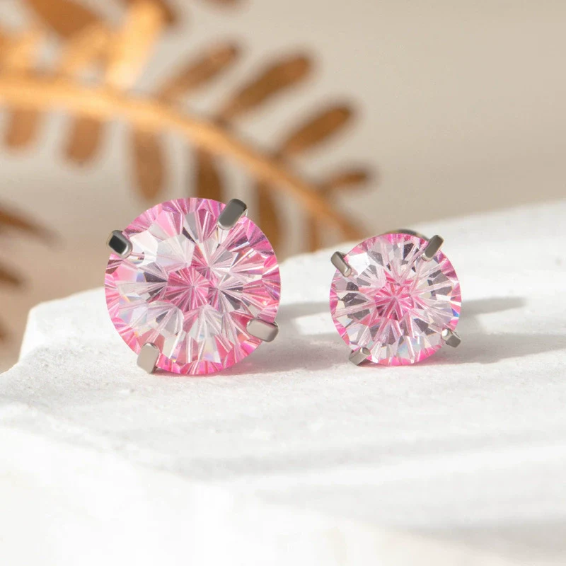 Wholesale Earrings Titanium Steel Inlaid Zircon Geometric Sweet Style For Women - Image 6