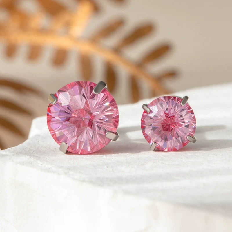 Wholesale Earrings Titanium Steel Inlaid Zircon Geometric Sweet Style For Women - Image 8