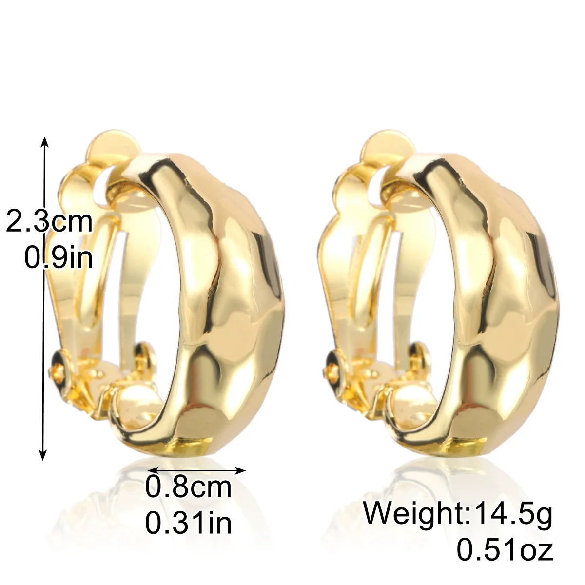 Wholesale Earrings Zinc Alloy Geometric Cshaped Electroplating Simple Style Women's - Image 11