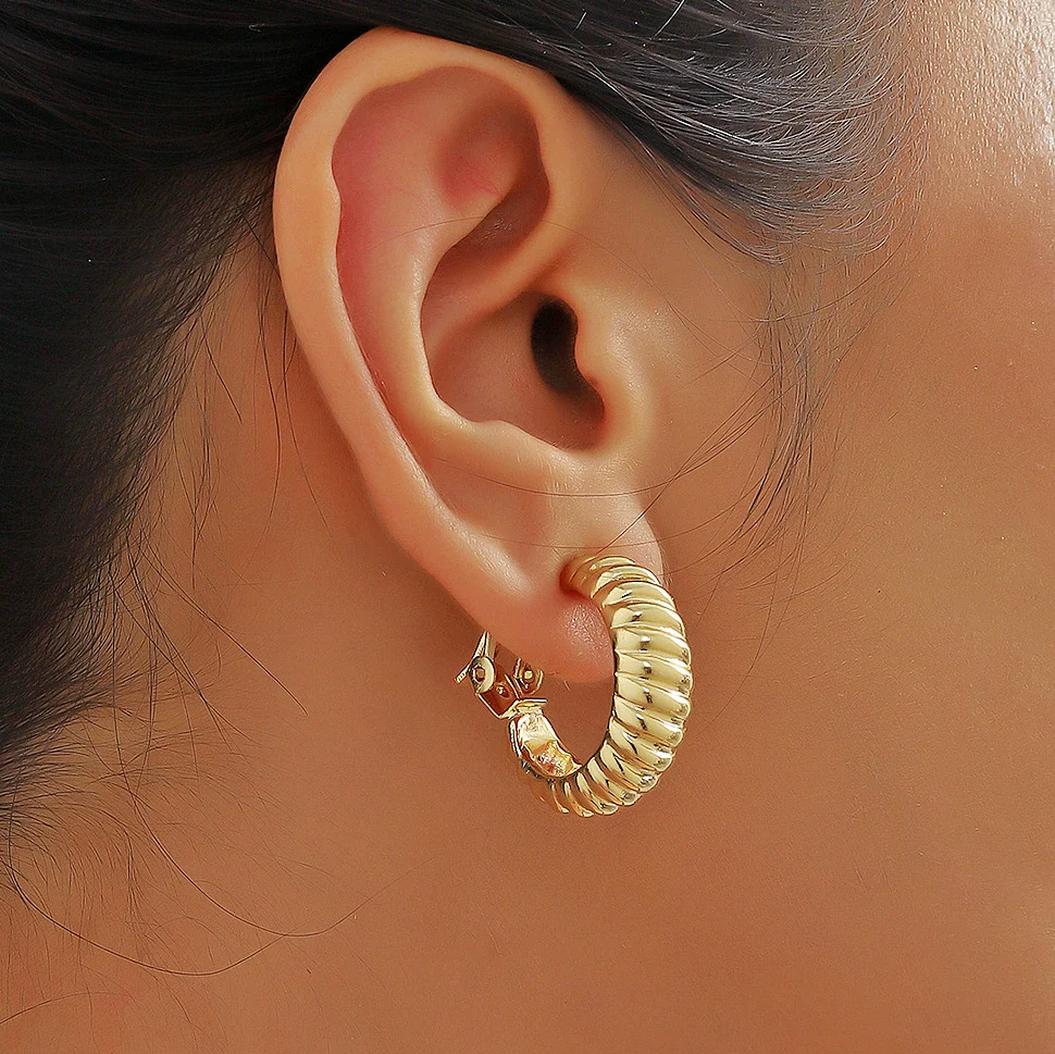 Wholesale Earrings Zinc Alloy Geometric Cshaped Electroplating Simple Style Women's - Image 2