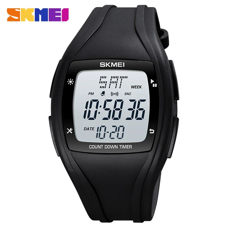 Wholesale Electronic Watch Resin Case Plastic Mirror Silicone Strap Round Dial For Couple