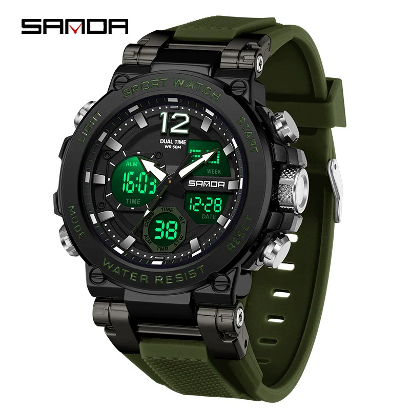 Wholesale Electronic Watch Zinc Alloy Case Multifunctional Trendy Students' Watch Luminous Waterproof Outdoor Sports Round Watch - Image 7