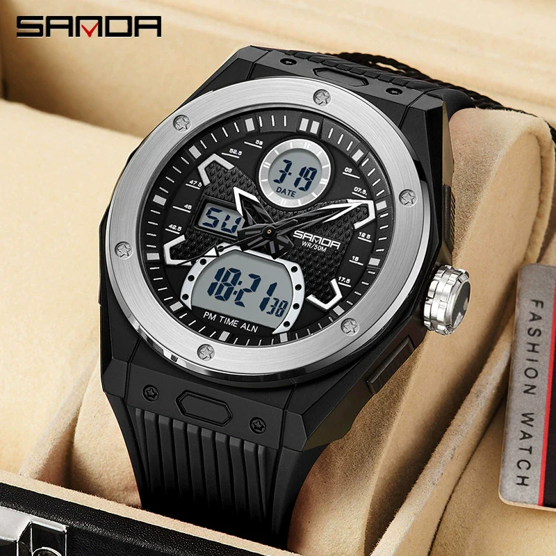 Wholesale Electronic Watch Zinc Alloy Case Tpu Strap Acrylic Mirror Round Sporty Style - Image 2