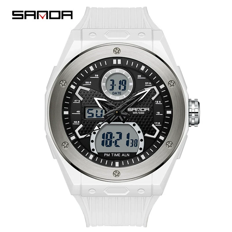 Wholesale Electronic Watch Zinc Alloy Case Tpu Strap Acrylic Mirror Round Sporty Style - Image 4