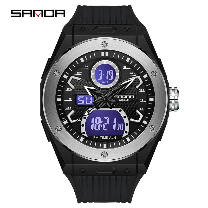 Wholesale Electronic Watch Zinc Alloy Case Tpu Strap Acrylic Mirror Round Sporty Style - Image 6