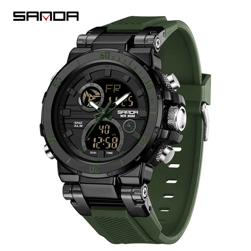 Wholesale Electronic Watch Zinc Alloyabs Case Acrylic Mirror Round Dial Men's Watch For Students With Multifunctional Luminous Waterproof Outdoor Sports And Casual Style - Image 13
