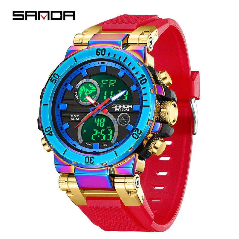Wholesale Electronic Watch Zinc Alloyabs Case Acrylic Mirror Round Dial Men's Watch For Students With Multifunctional Luminous Waterproof Outdoor Sports And Casual Style - Image 14