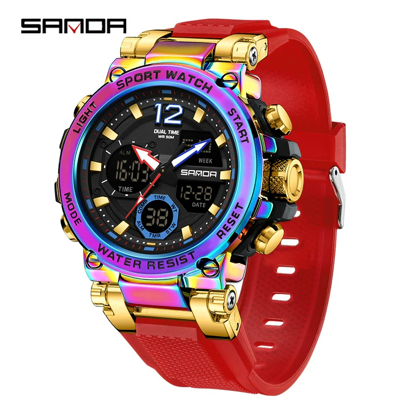 Wholesale Electronic Watch Zinc Alloyabs Case Acrylic Mirror Round Dial Men's Watch For Students With Multifunctional Luminous Waterproof Outdoor Sports And Casual Style - Image 7