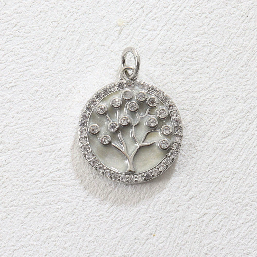 Wholesale Electroplated Copper Pendant Jewelry Accessories With Life Tree Cactus Star Moon Design - Image 13