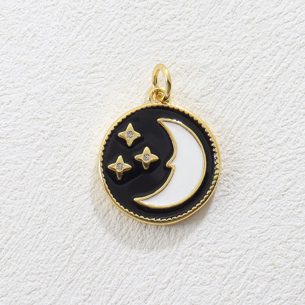 Wholesale Electroplated Copper Pendant Jewelry Accessories With Life Tree Cactus Star Moon Design - Image 17