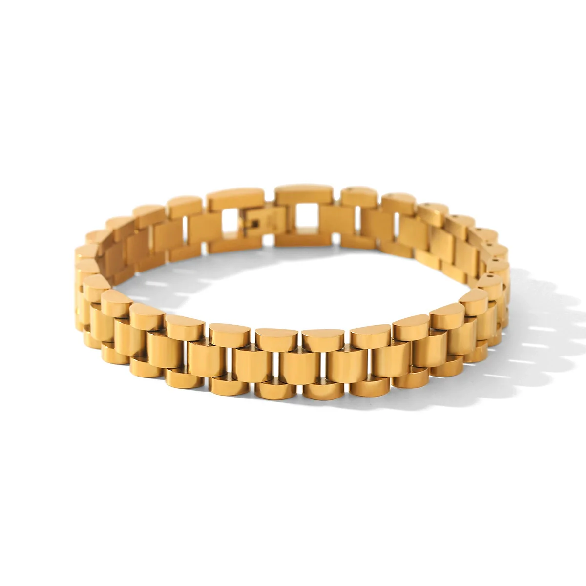 Wholesale Electroplated Geometric Stainless Steel Bracelet For Women - Image 5