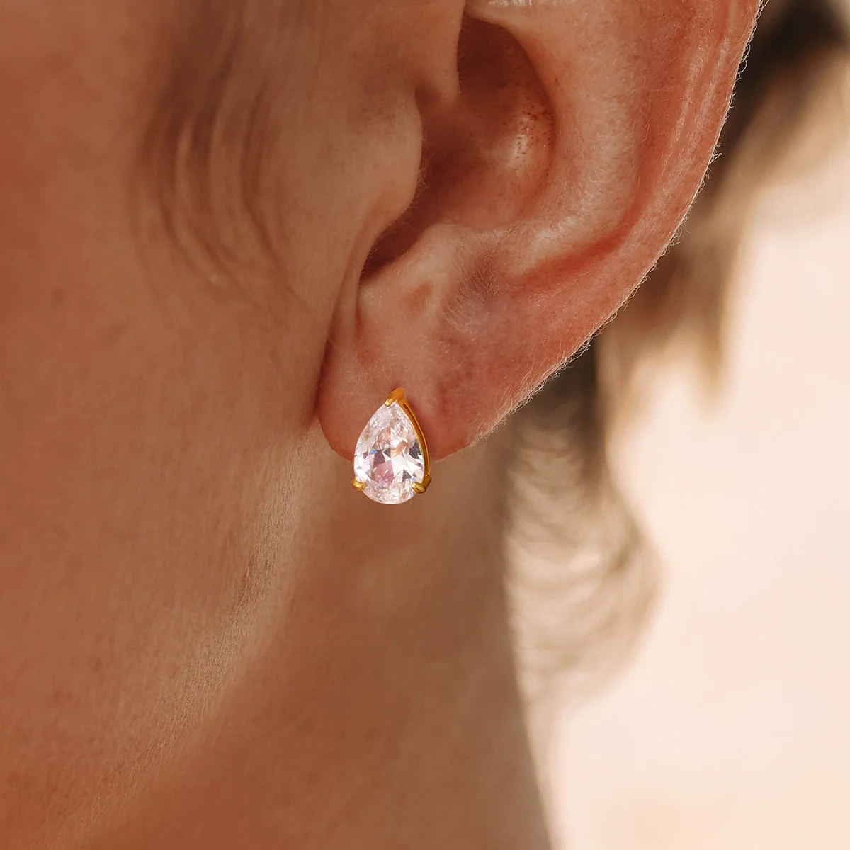 Wholesale Electroplated Geometric Stainless Steel Earrings For Women Light Luxury Minimalist Style - Image 3