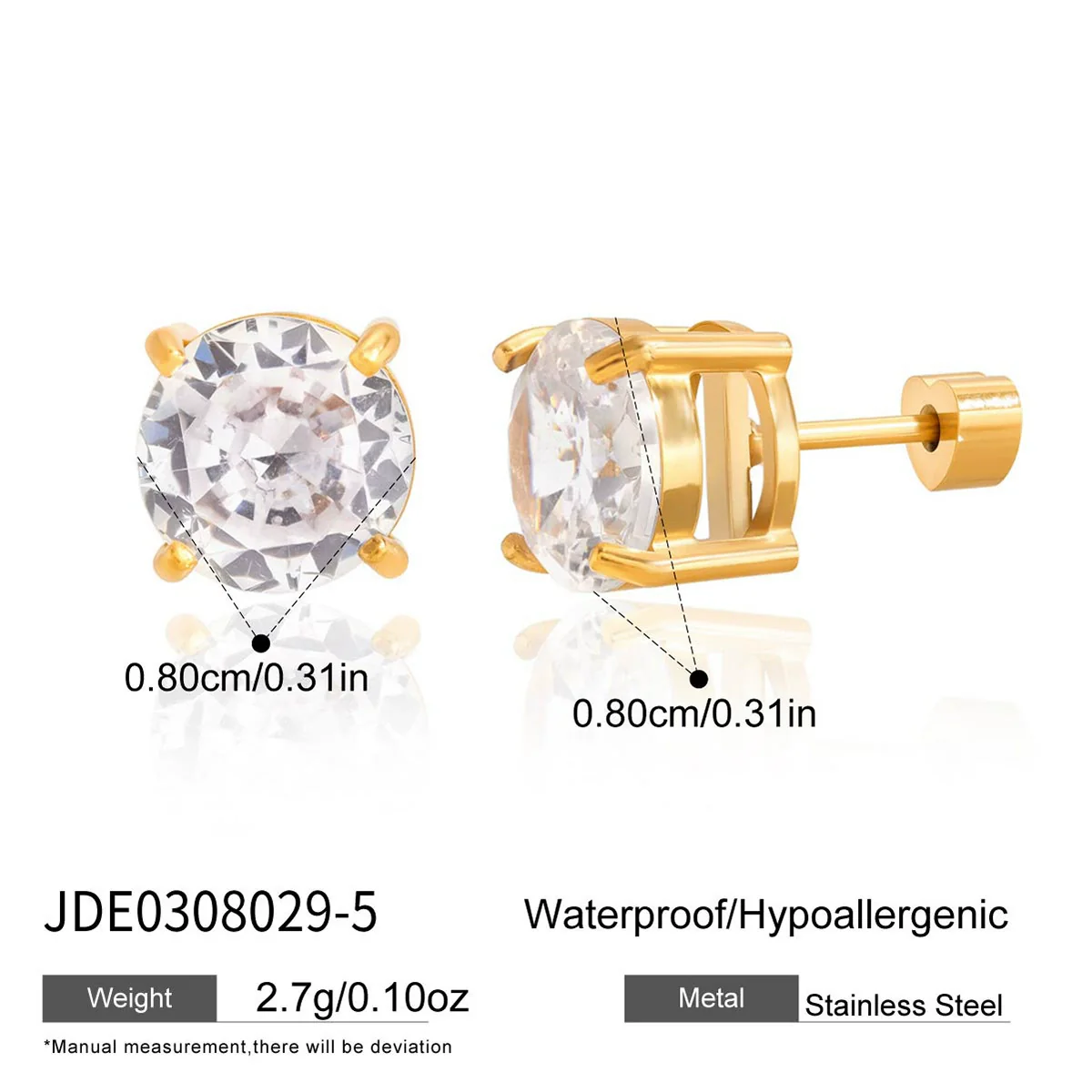 Wholesale Electroplated Geometric Stainless Steel Earrings For Women Light Luxury Minimalist Style - Image 6