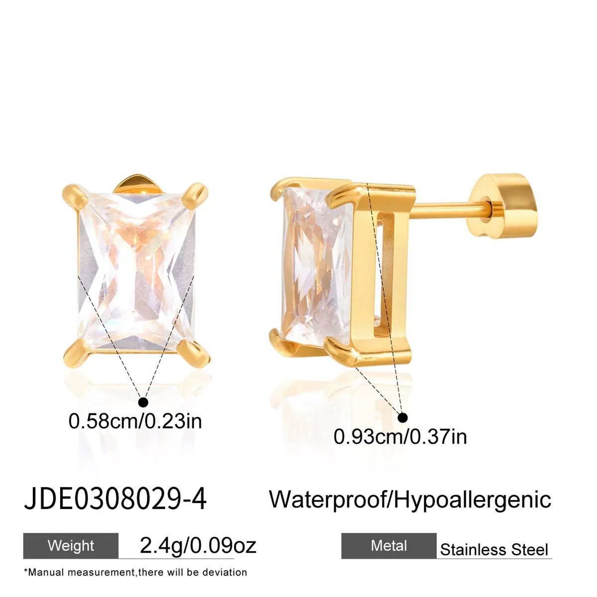 Wholesale Electroplated Geometric Stainless Steel Earrings For Women Light Luxury Minimalist Style - Image 7