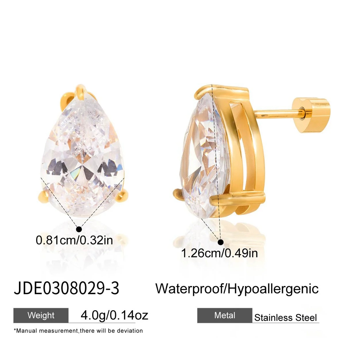 Wholesale Electroplated Geometric Stainless Steel Earrings For Women Light Luxury Minimalist Style - Image 8