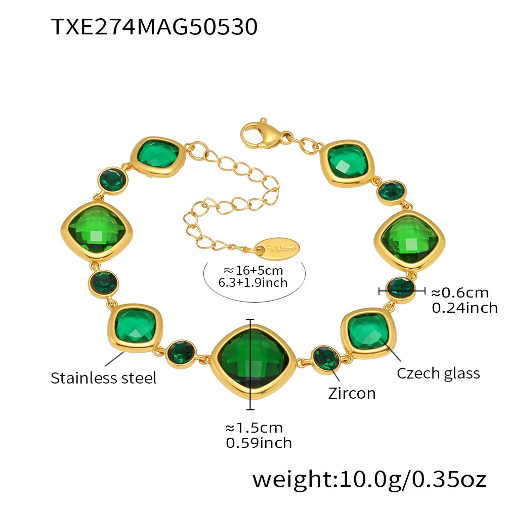 Wholesale Electroplated Geometric Stainless Steel Ferris Wheel Bracelet For Women - Image 7