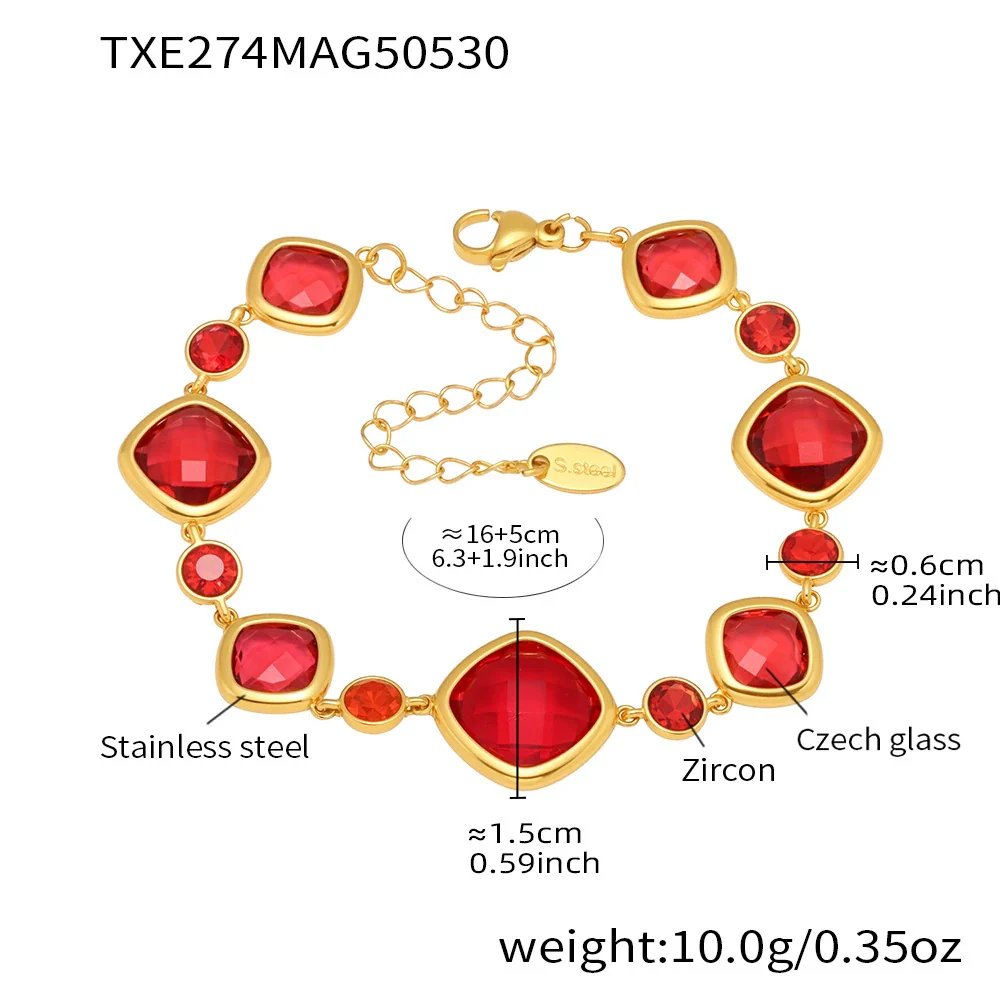 Wholesale Electroplated Geometric Stainless Steel Ferris Wheel Bracelet For Women - Image 8