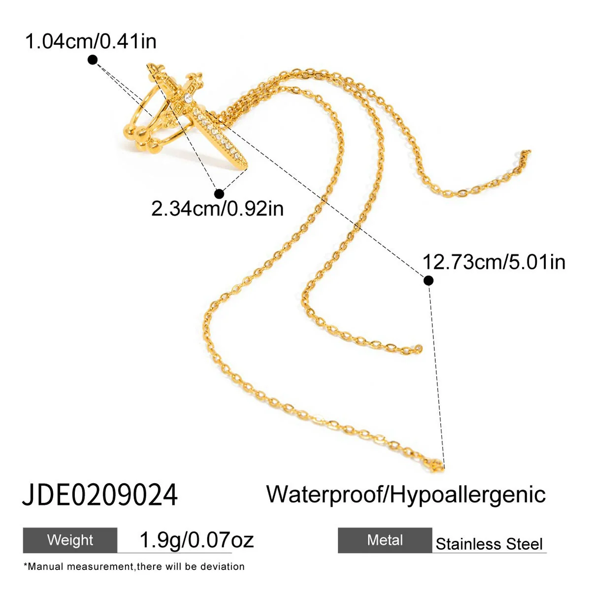 Wholesale Electroplated Geometric Stainless Steel Hollow Ear Clips Earrings For Women - Image 6