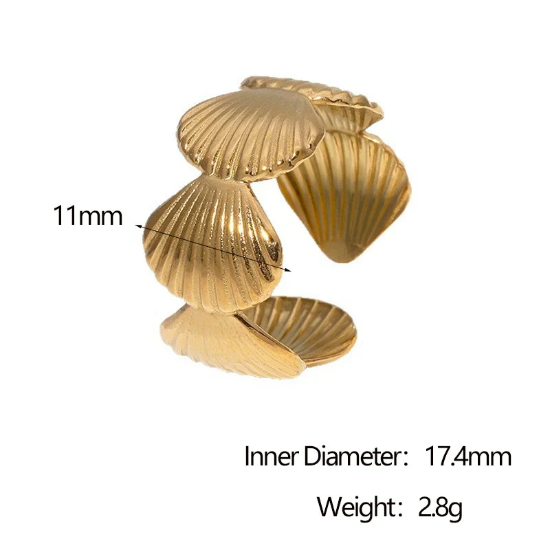 Wholesale Electroplated Geometric Stainless Steel Open Ring For Women Casual Minimalist Style - Image 6