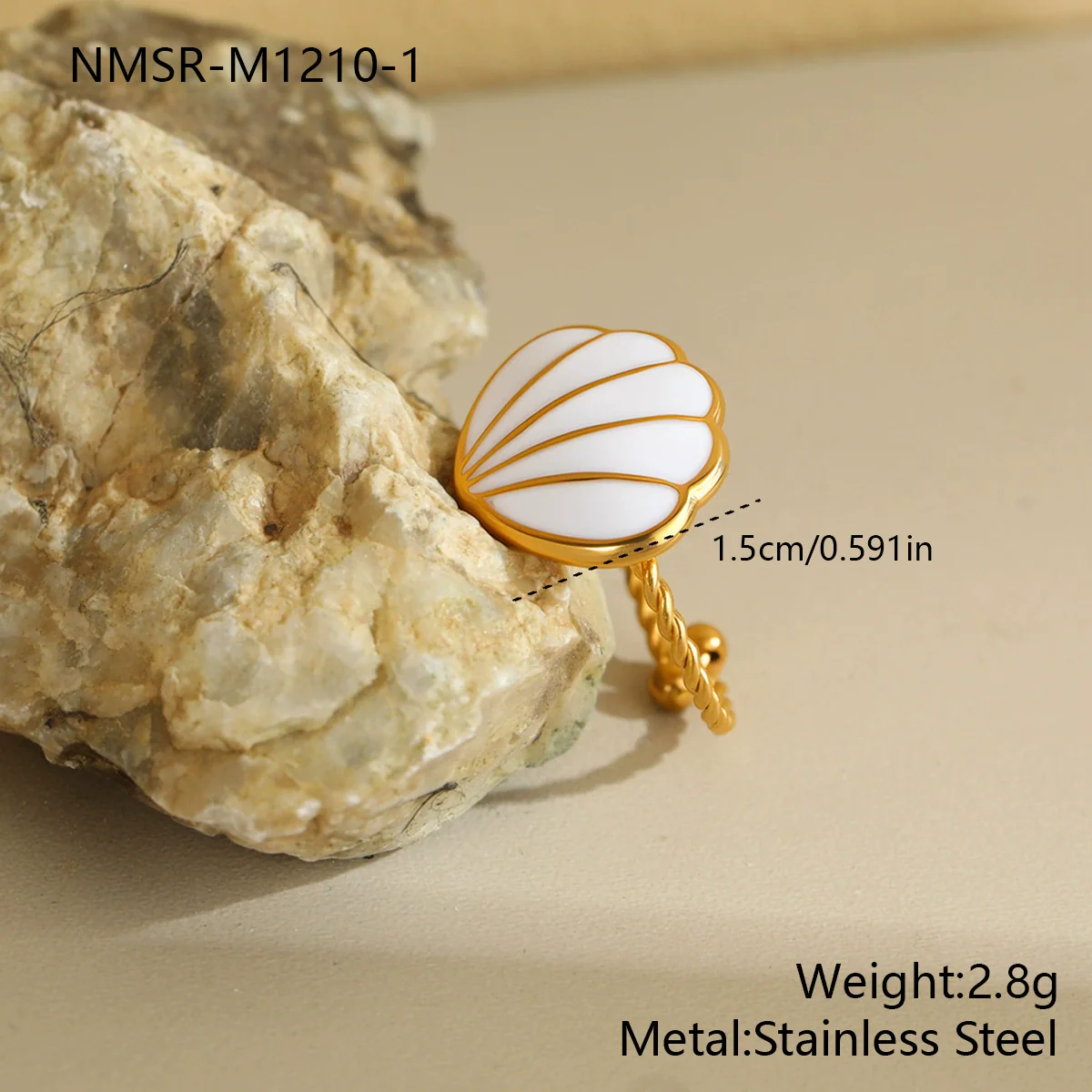 Wholesale Electroplated Geometric Stainless Steel Open Ring Jewelry For Women - Image 6