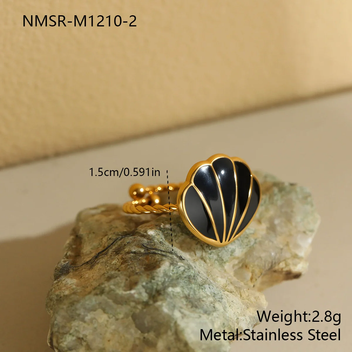 Wholesale Electroplated Geometric Stainless Steel Open Ring Jewelry For Women - Image 7