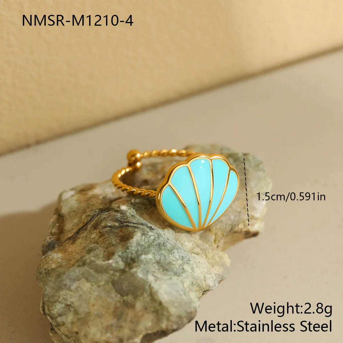 Wholesale Electroplated Geometric Stainless Steel Open Ring Jewelry For Women - Image 9