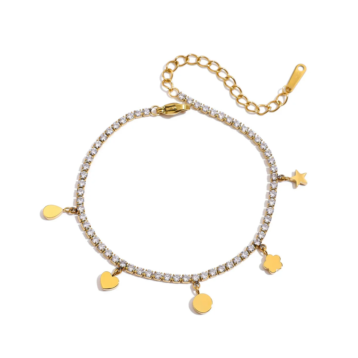 Wholesale Electroplated Geometric Stainless Steel Pendant Bracelet For Women - Image 4