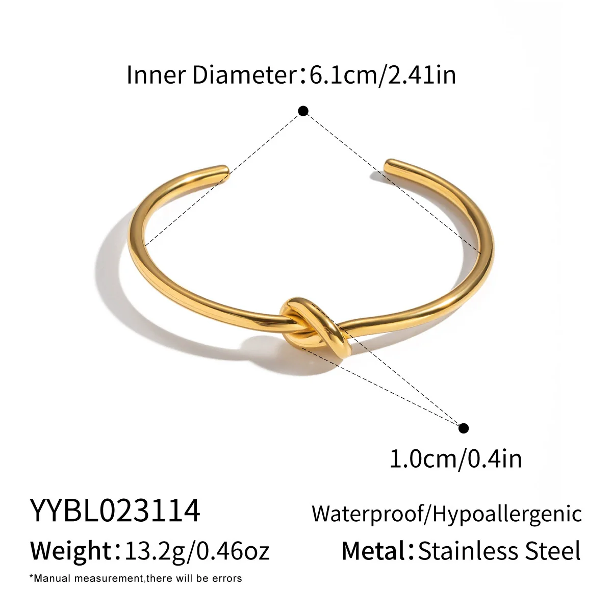 Wholesale Electroplated Geometric Twist Knotted Stainless Steel Bracelet Jewelry For Women - Image 7