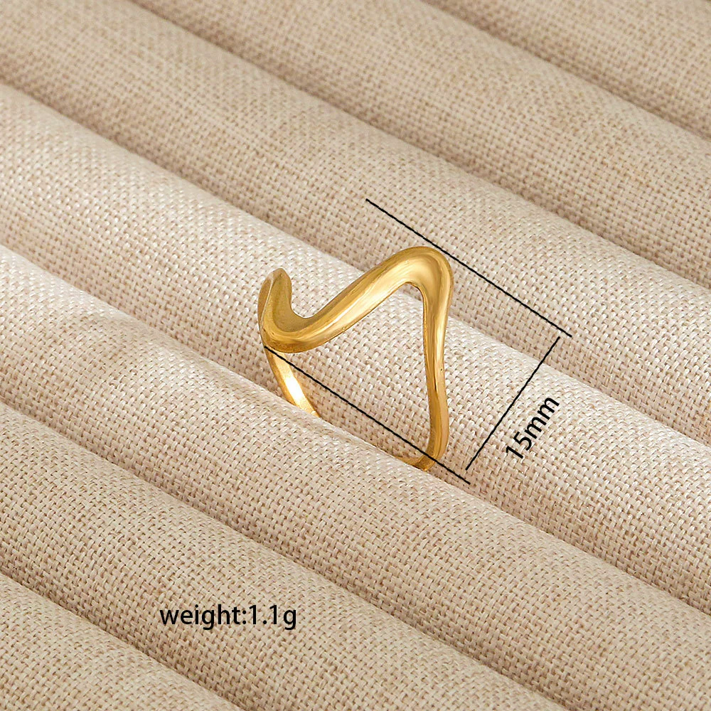 Wholesale Electroplated Heart Shape Geometric Titanium Steel Open Ring For Women And Unisex Ins Style Jewelry - Image 28