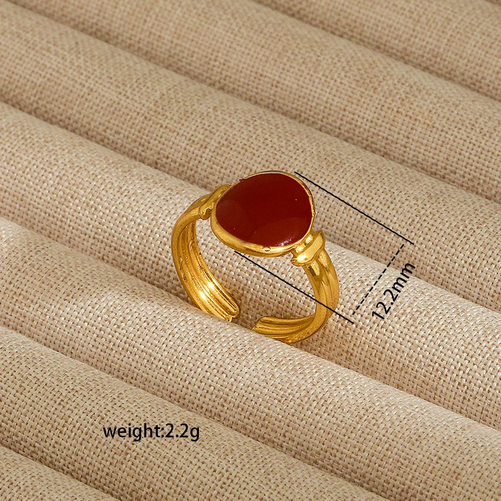Wholesale Electroplated Heart Shape Geometric Titanium Steel Open Ring For Women And Unisex Ins Style Jewelry - Image 71