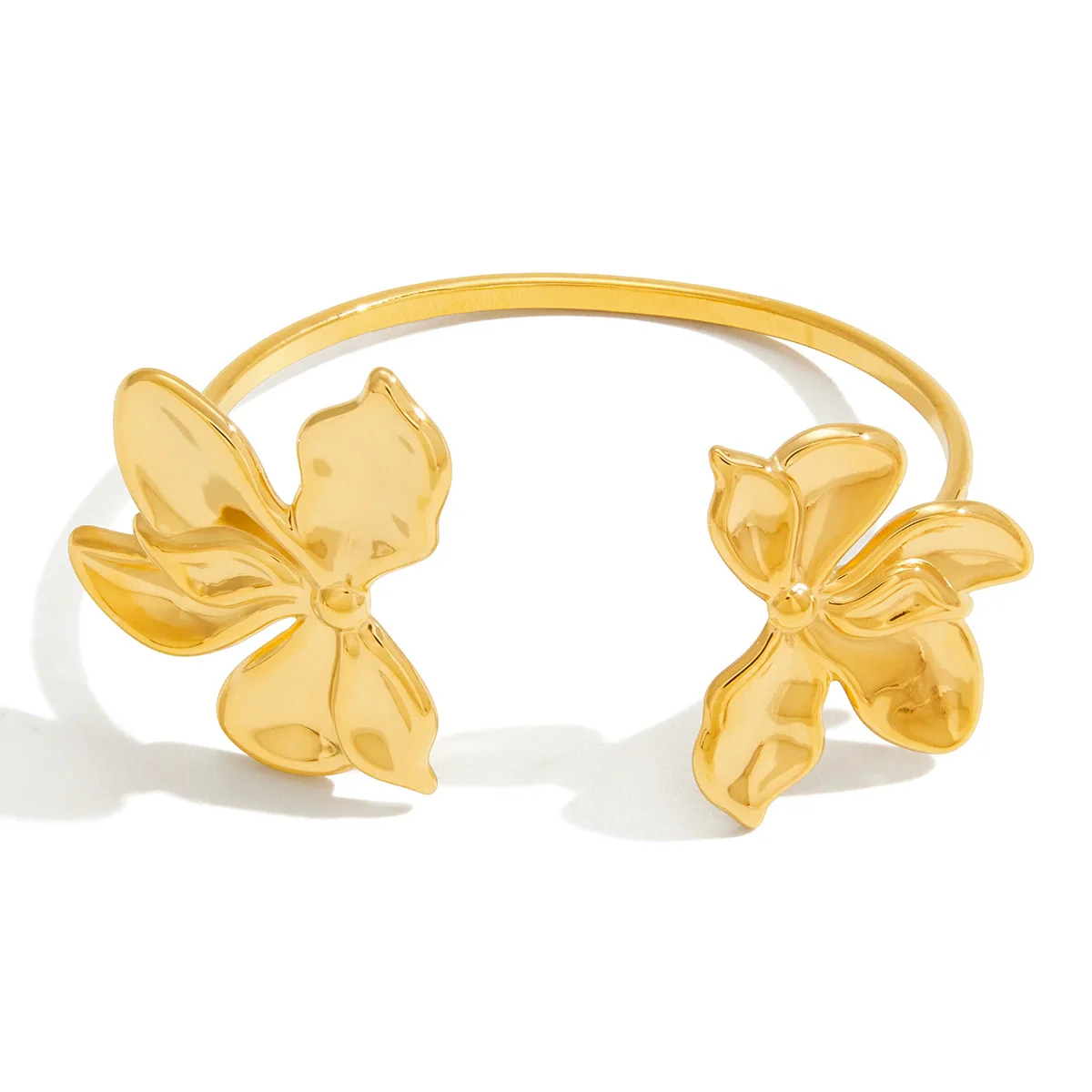 Wholesale Electroplated Stainless Steel Flower Bracelet For Women - Image 4