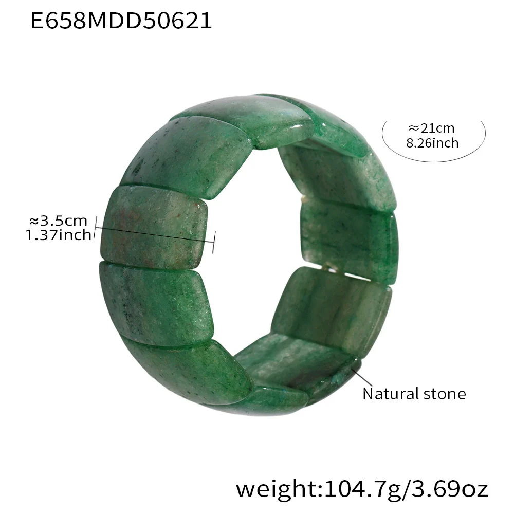 Wholesale Electroplated Stainless Steel Geometric Ferris Wheel Wide Elastic Unisex Bracelet - Image 7