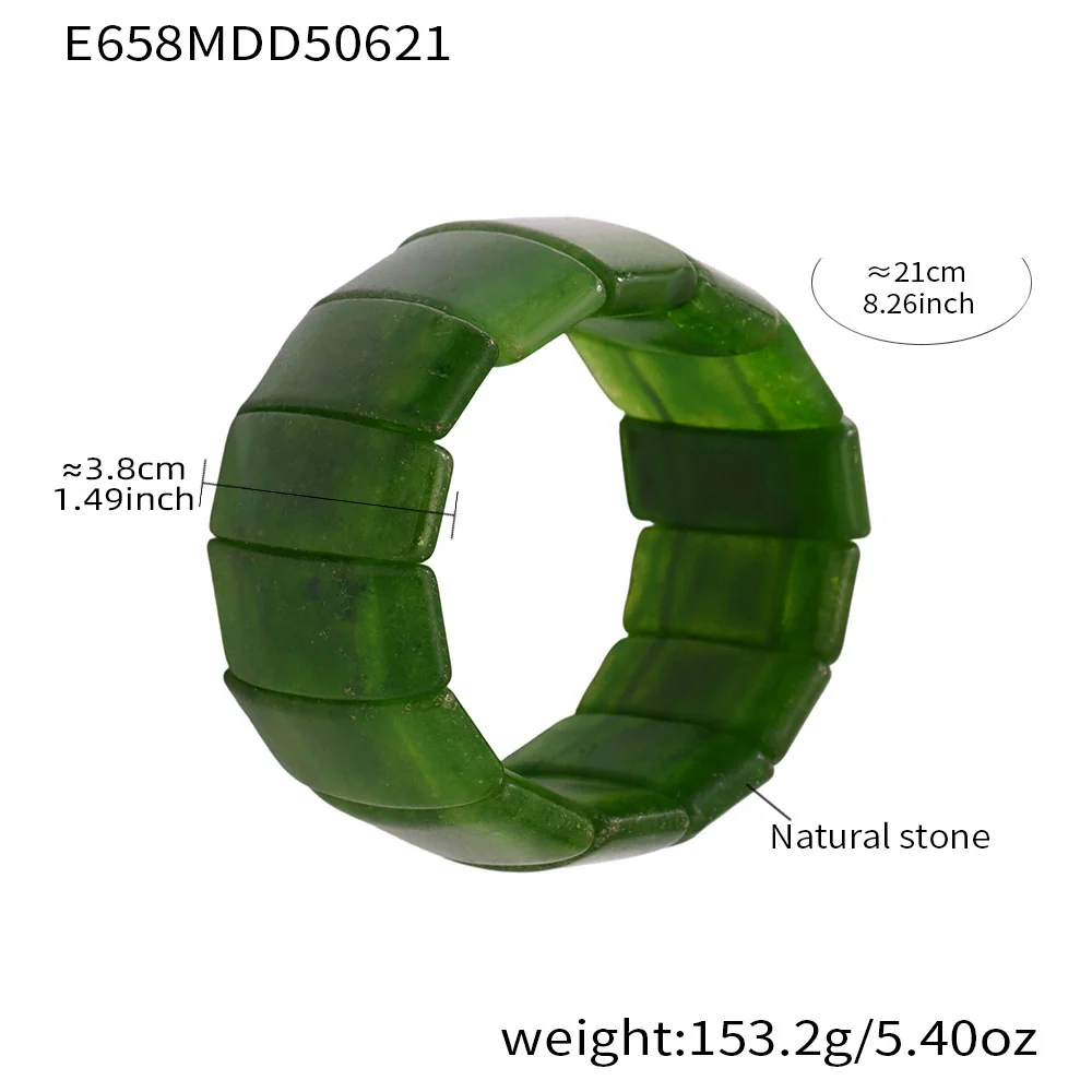 Wholesale Electroplated Stainless Steel Geometric Ferris Wheel Wide Elastic Unisex Bracelet - Image 8