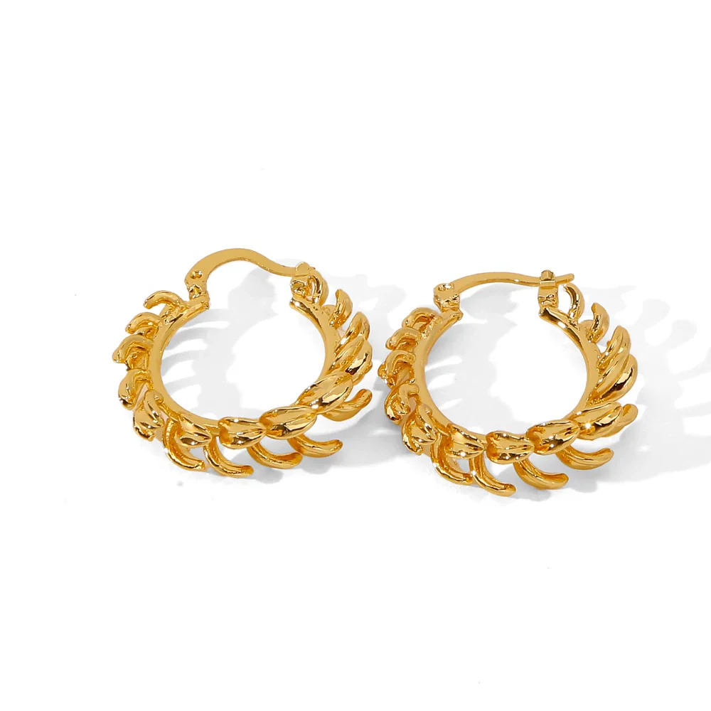 Wholesale Elegant Geometric Copper Electroplated Women's Earrings - Image 5