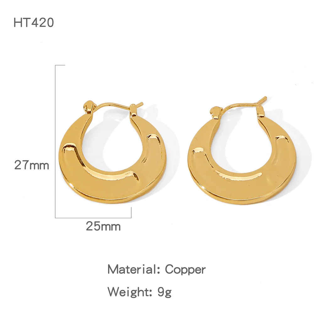 Wholesale Elegant Geometric Copper Electroplated Women's Earrings - Image 7
