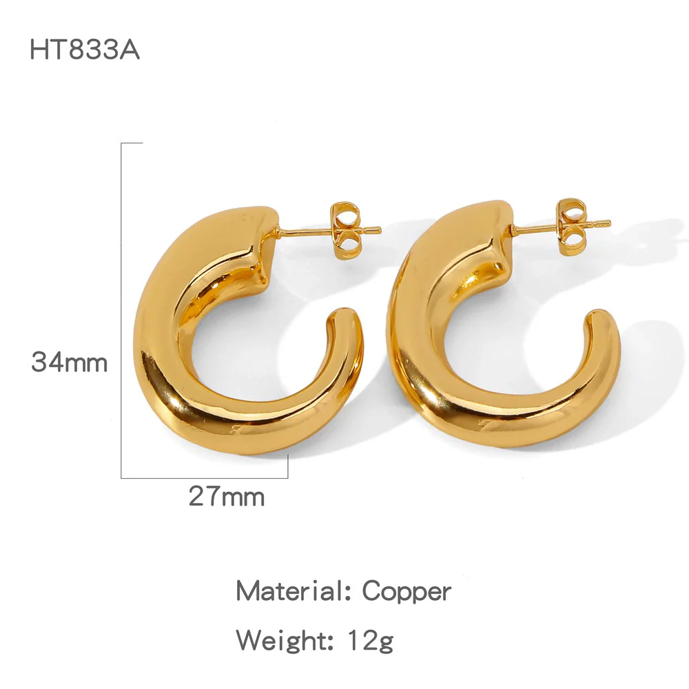 Wholesale Elegant Geometric Copper Electroplated Women's Earrings - Image 9