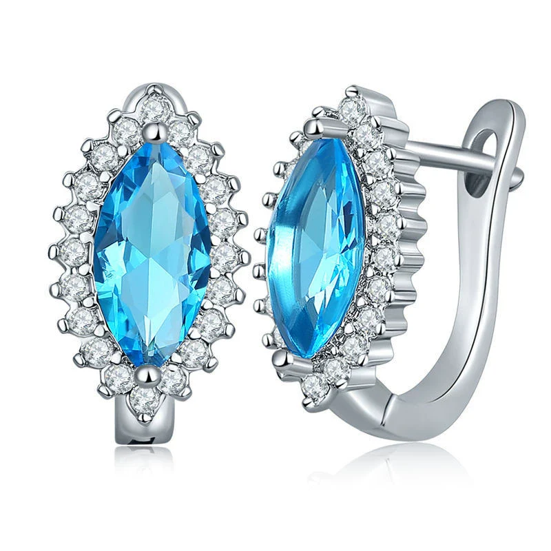 Wholesale Elegant Heart Shaped Inlaid Zircon On Environmental Protection Copper Women's Earrings - Image 12