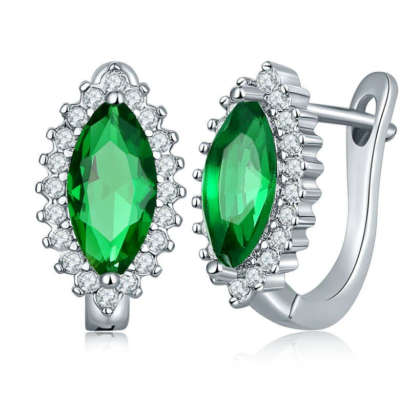 Wholesale Elegant Heart Shaped Inlaid Zircon On Environmental Protection Copper Women's Earrings - Image 8
