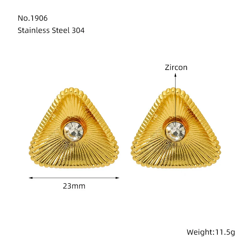 Wholesale Elegant Retro Heart Shape 316L Stainless Steel 18K Gold Plated Pearl Earrings For Women - Image 8
