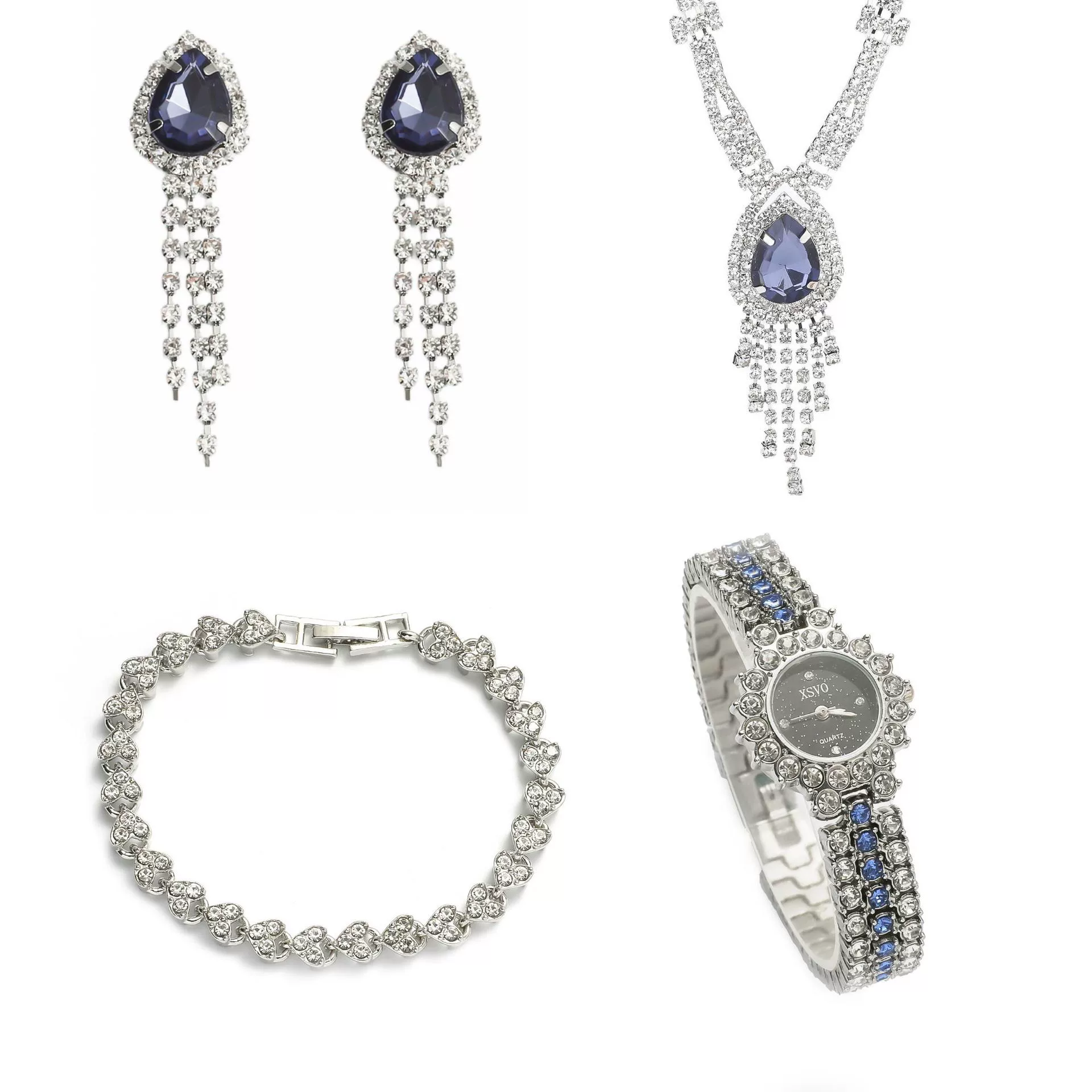 Wholesale Elegant Small And Exquisite Rhinestone Strap Ladies' Watch Set With Stainless Steel Strap Alloy Case And Round Dial - Image 5