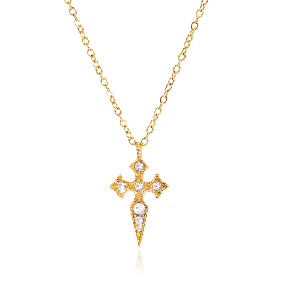 Wholesale Elegant Stainless Steel Jewelry With Cross Crown Roman Numerals Electroplated For Women Earrings Necklaces Bracelets - Image 4