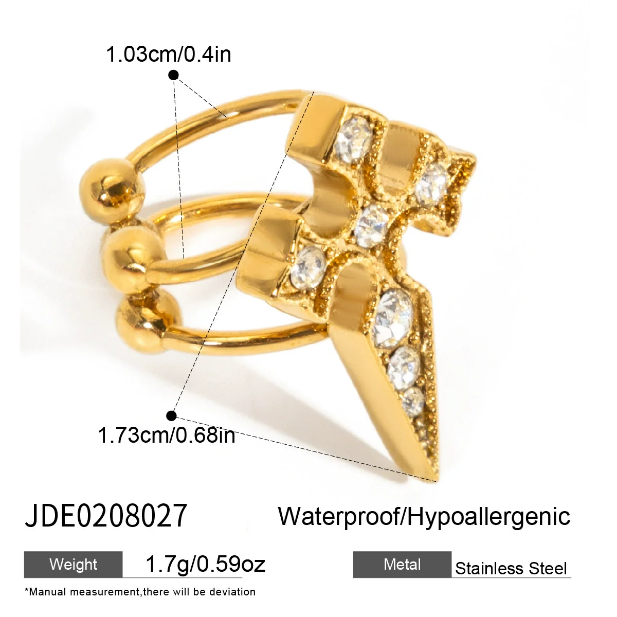 Wholesale Elegant Stainless Steel Jewelry With Cross Crown Roman Numerals Electroplated For Women Earrings Necklaces Bracelets - Image 6