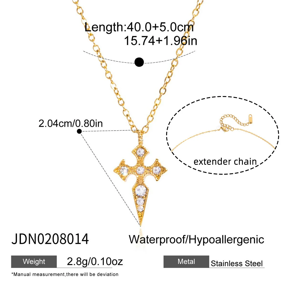 Wholesale Elegant Stainless Steel Jewelry With Cross Crown Roman Numerals Electroplated For Women Earrings Necklaces Bracelets - Image 8