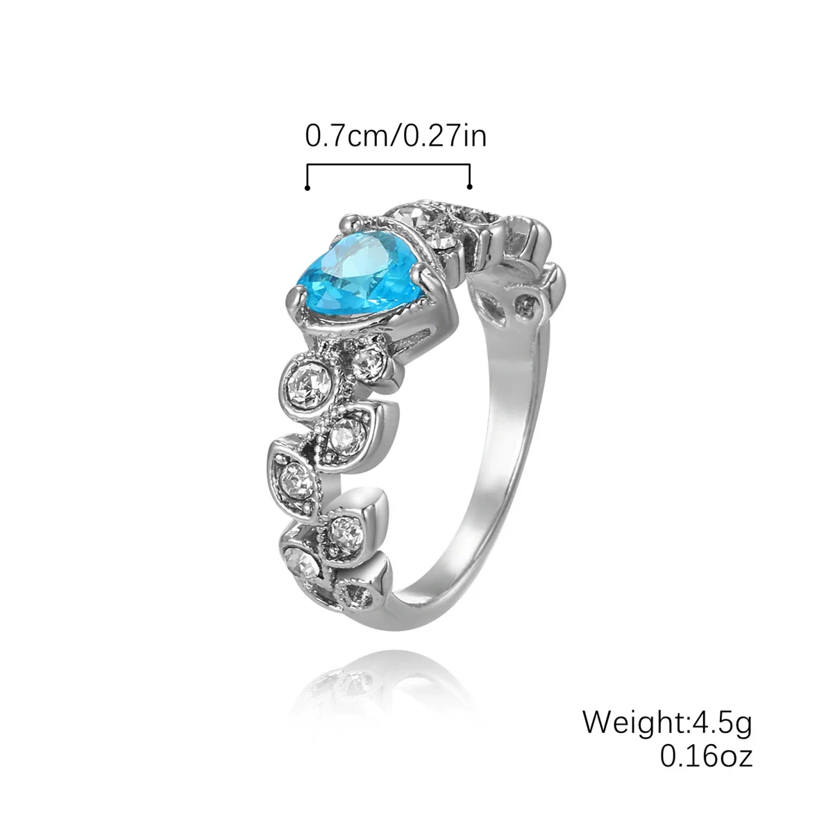 Wholesale Engagement Ring Zinc Alloy Inlaid Zircon Geometric Simple Style For Women - Image 12