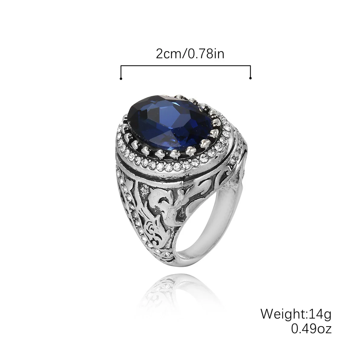 Wholesale Engagement Ring Zinc Alloy Inlaid Zircon Geometric Simple Style For Women - Image 14