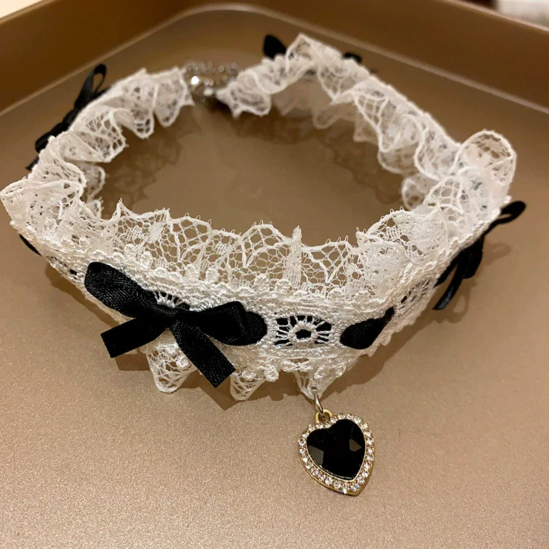 Wholesale Fabric Flower Pearl Diamond Women's Necklace With Sweet Design And Electroplating - Image 16