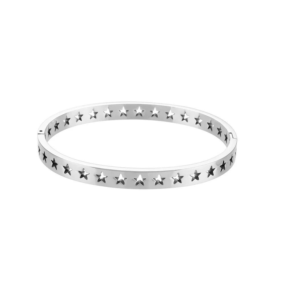 Wholesale Fashion 18K Gold Plated Stainless Steel Cut Out Starry Sky Bracelet Jewelry - Image 5