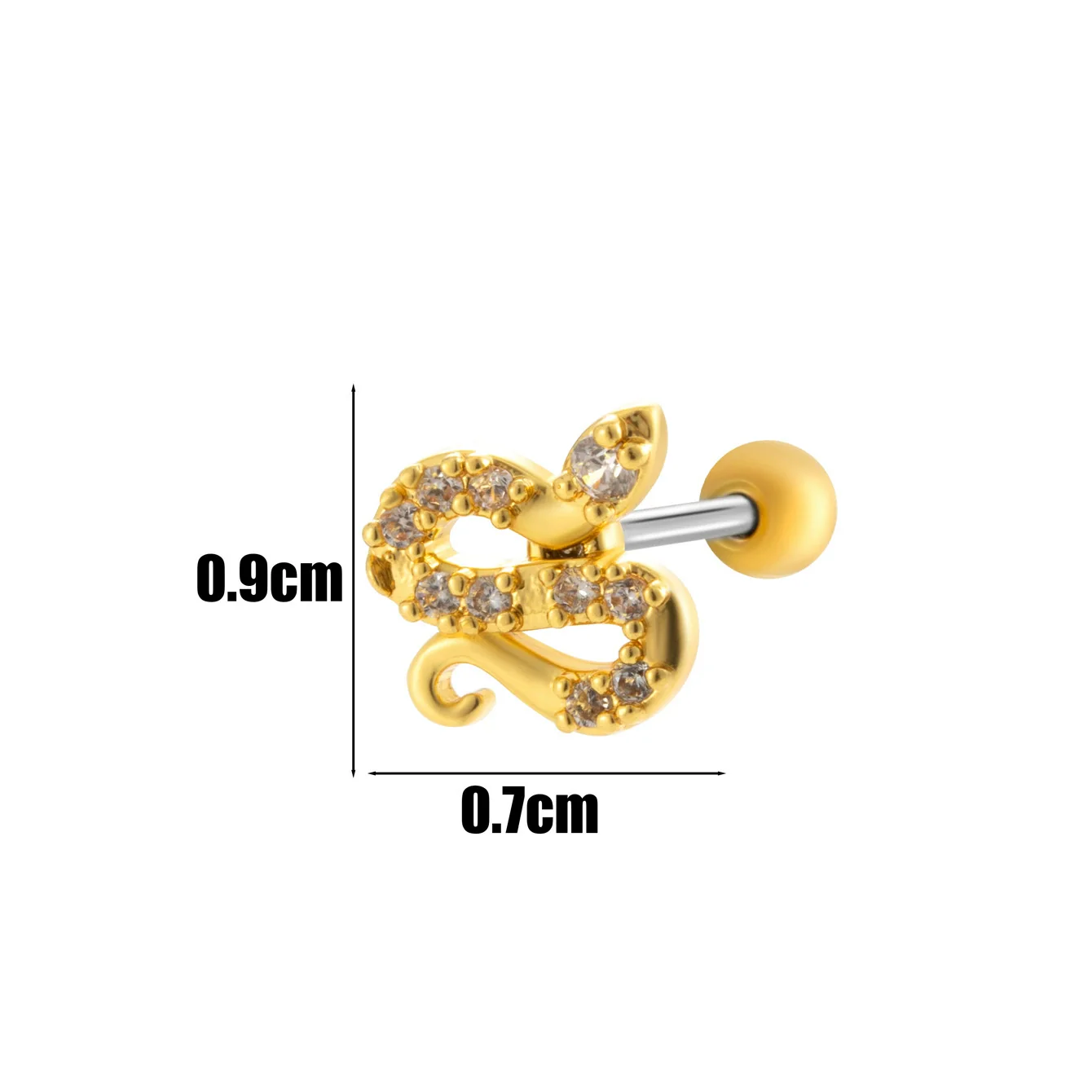 Wholesale Fashion Allmatch Cartilage Puncture Ear Bone Nail Copper Flower Design - Image 16