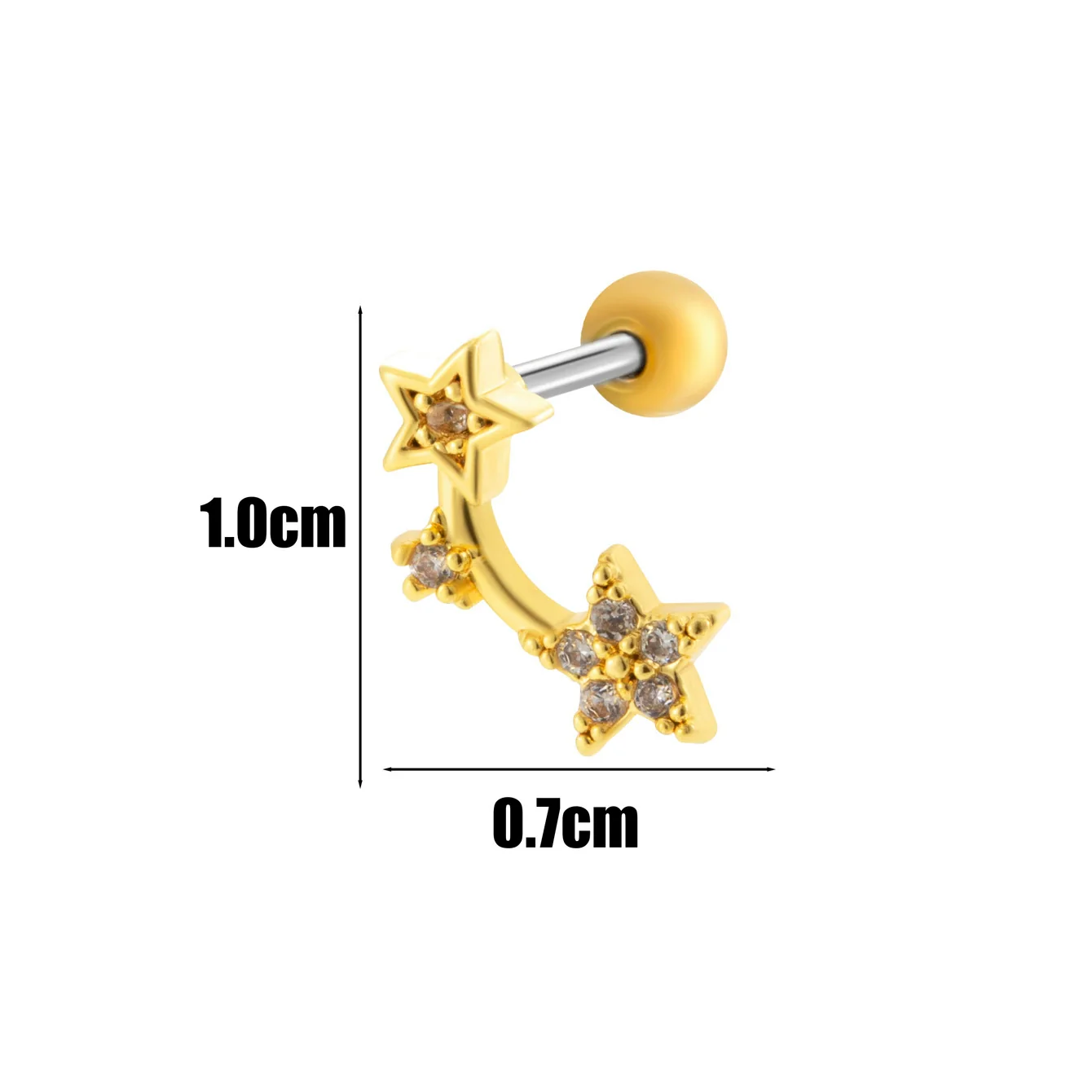 Wholesale Fashion Allmatch Cartilage Puncture Ear Bone Nail Copper Flower Design - Image 20